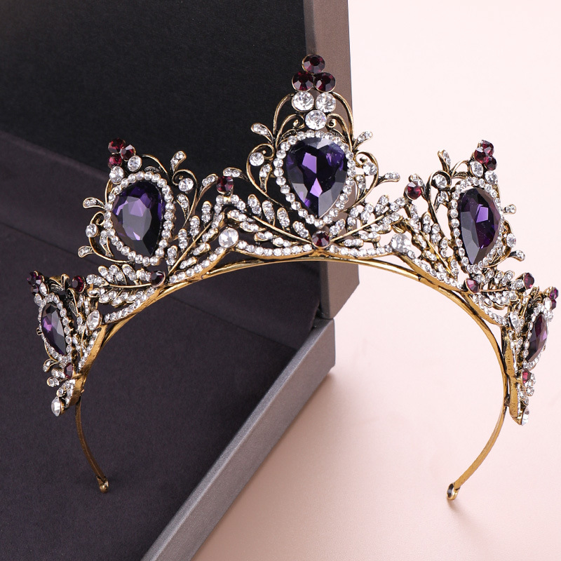 Women'S Hair Accessories Wedding - Elegant Crown Headpiece Baroque Vintage Tiara
