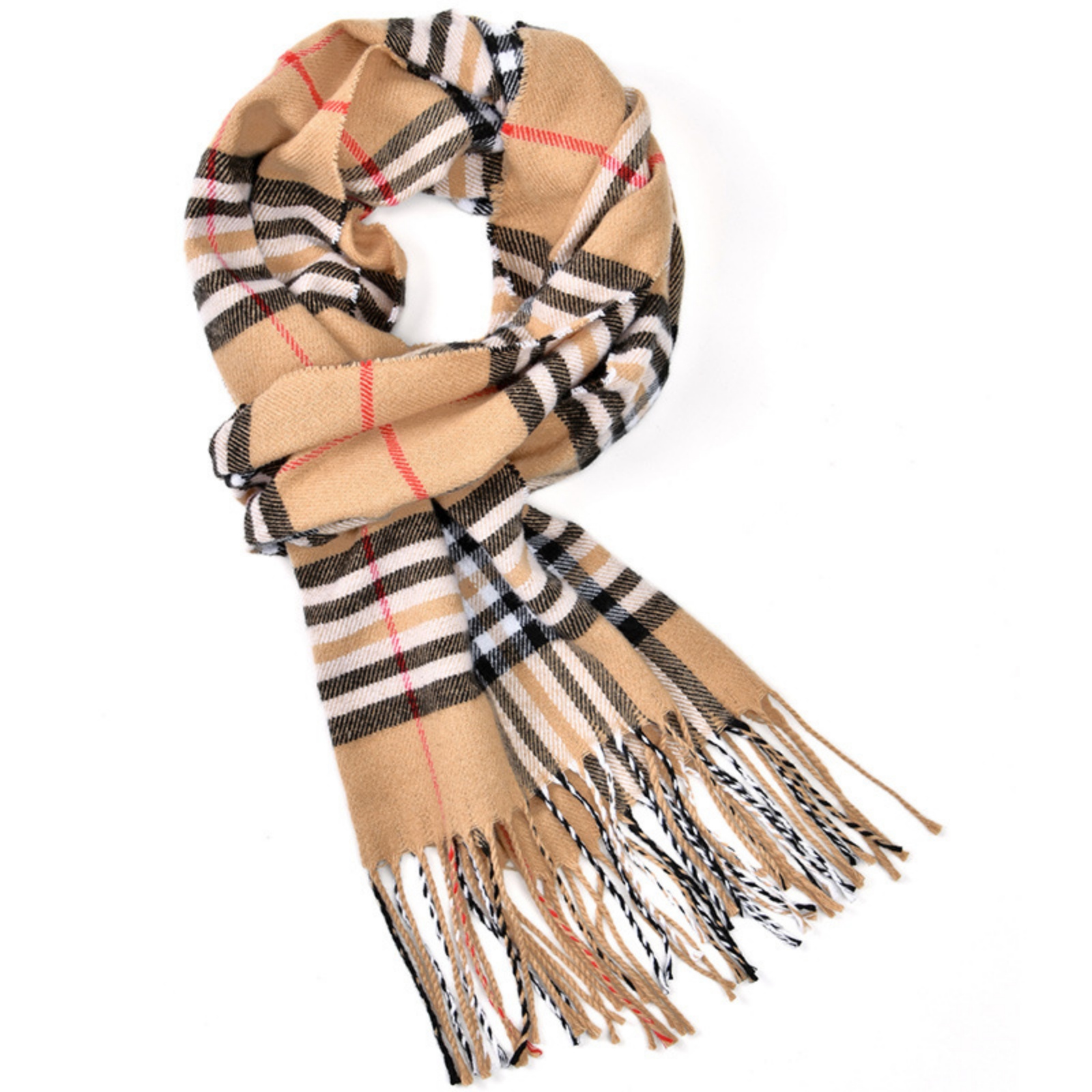 1PCPlaid Scarf Tassel Design C - đánh giá và giá Women'S Winter Accessories Set
