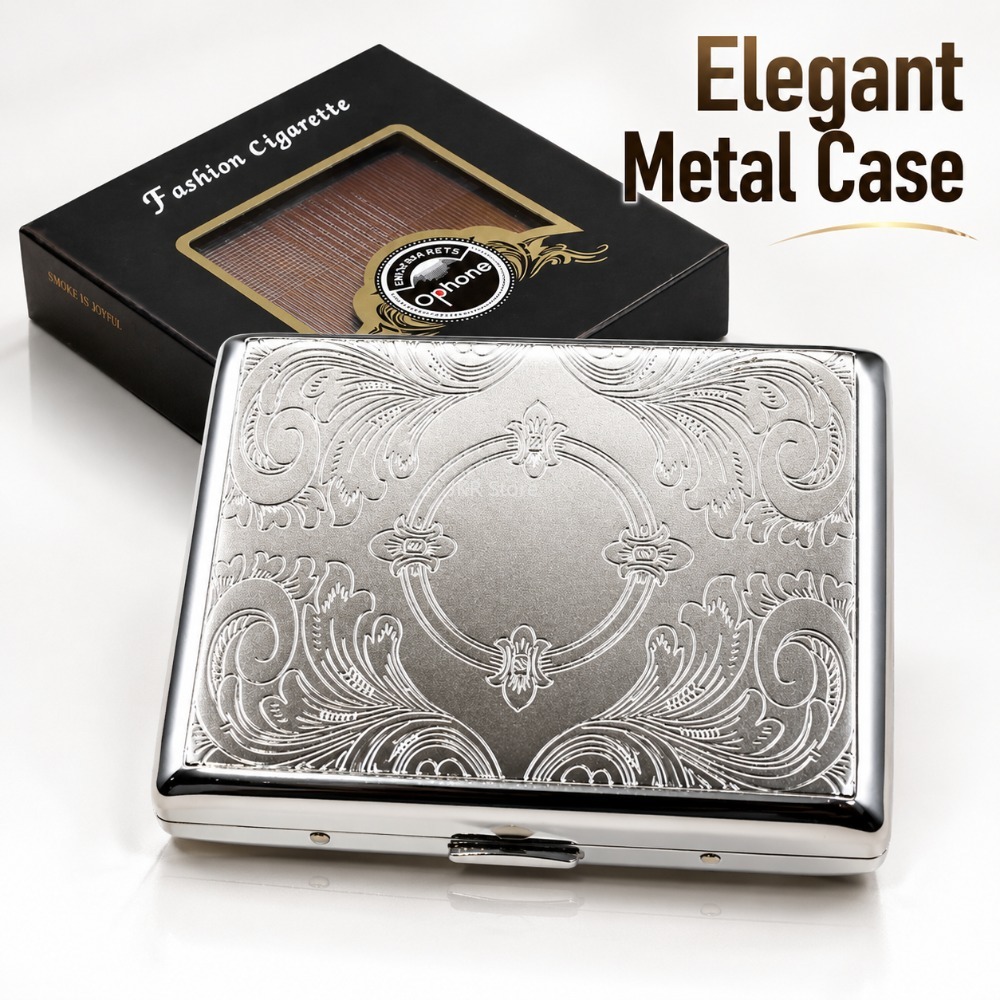 Stainless Steel Cigarette Box  - đánh giá và giá Women'S Accessories