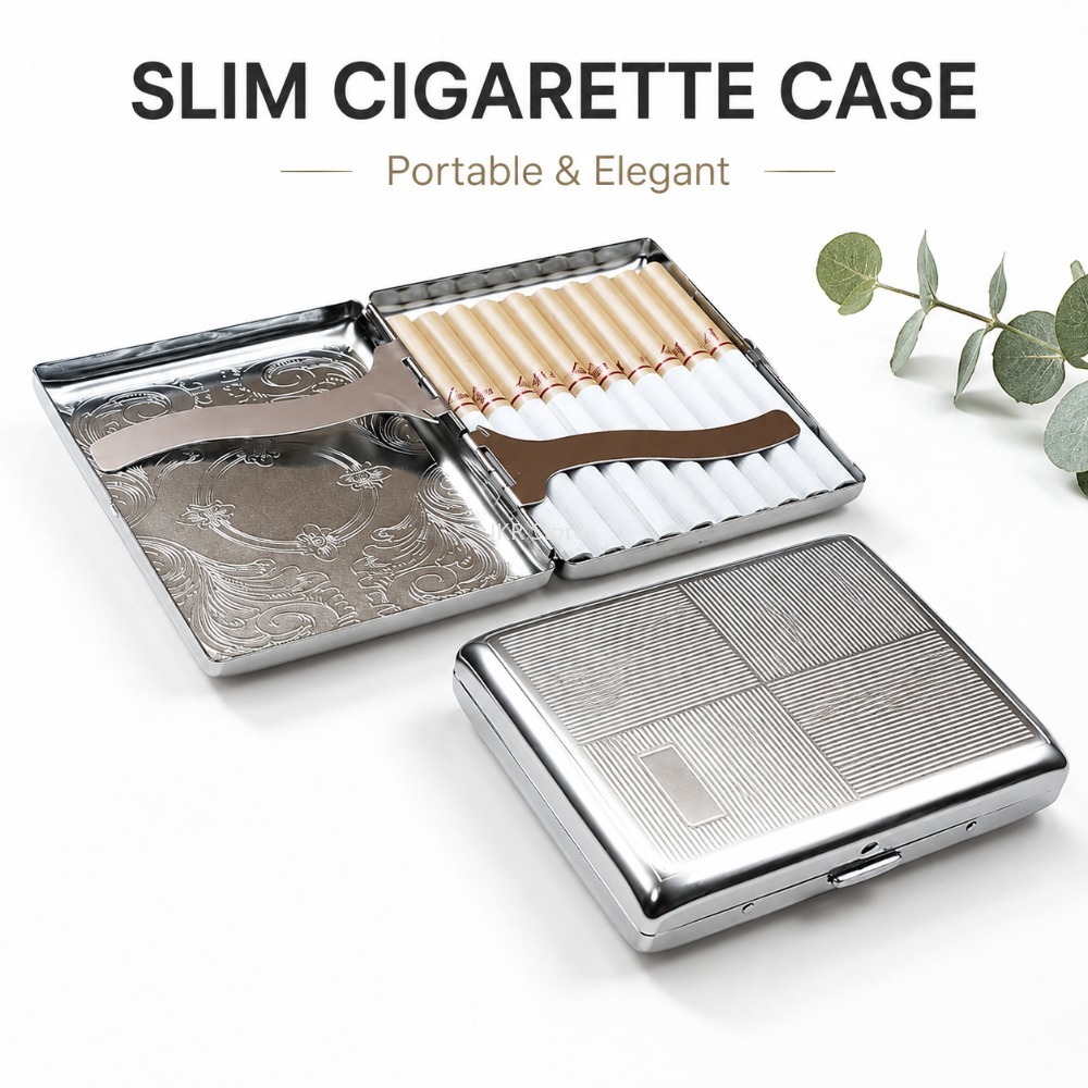 Stainless Steel Cigarette Box  - đánh giá và giá Women'S Accessories