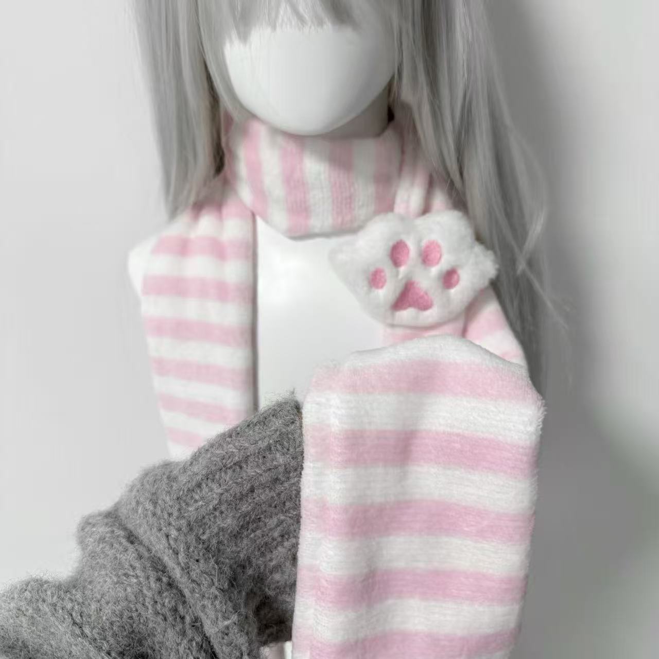 Kawaii Kniied Scarf Cat Paw De - đánh giá và giá Women'S Winter Accessories Set