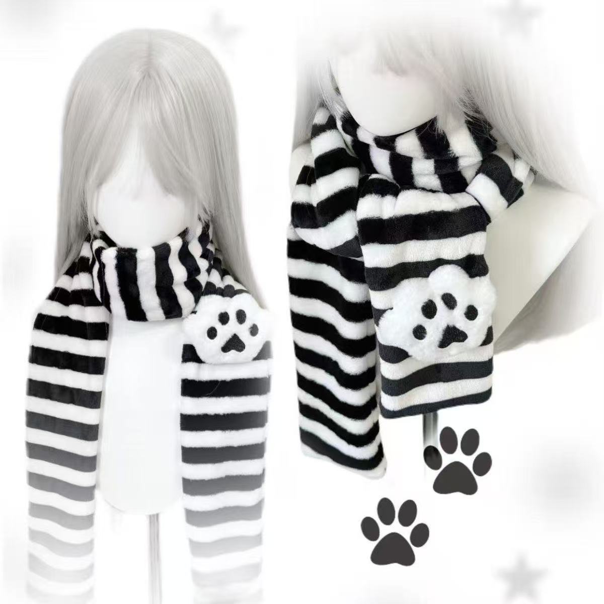 Kawaii Kniied Scarf Cat Paw De - đánh giá và giá Women'S Winter Accessories Set