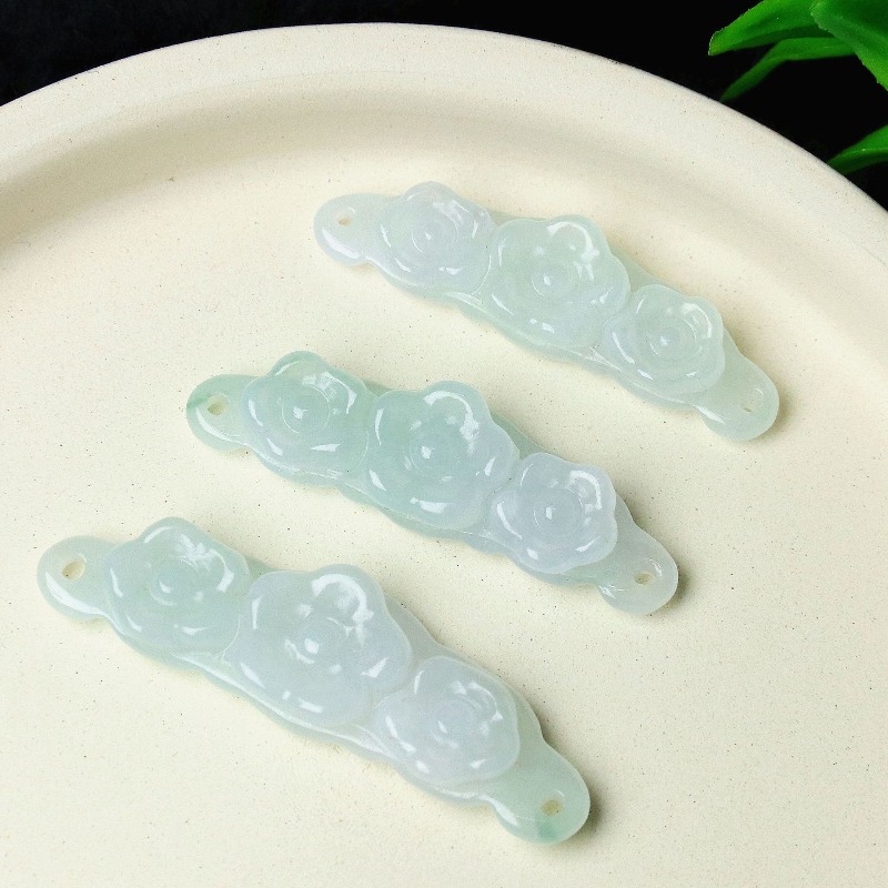 1pc Natural Jadeite Emerald Fl - đánh giá và giá Women'S Accessories