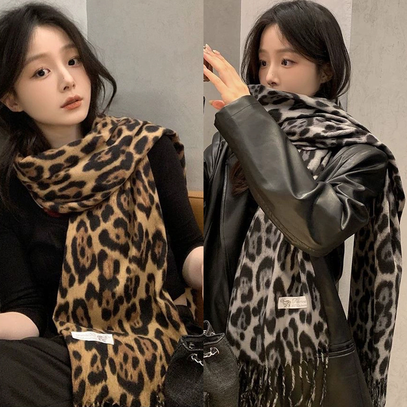 2025 New Retro Silk Leopard Pa - đánh giá và giá Women'S Winter Accessories Set