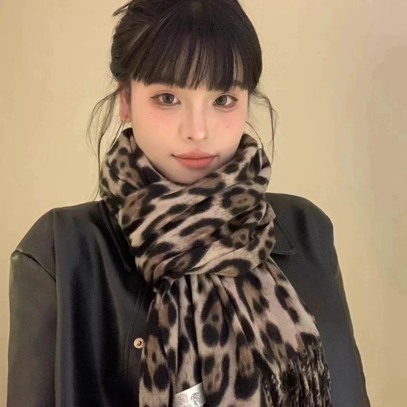 2025 New Retro Silk Leopard Pa - đánh giá và giá Women'S Winter Accessories Set