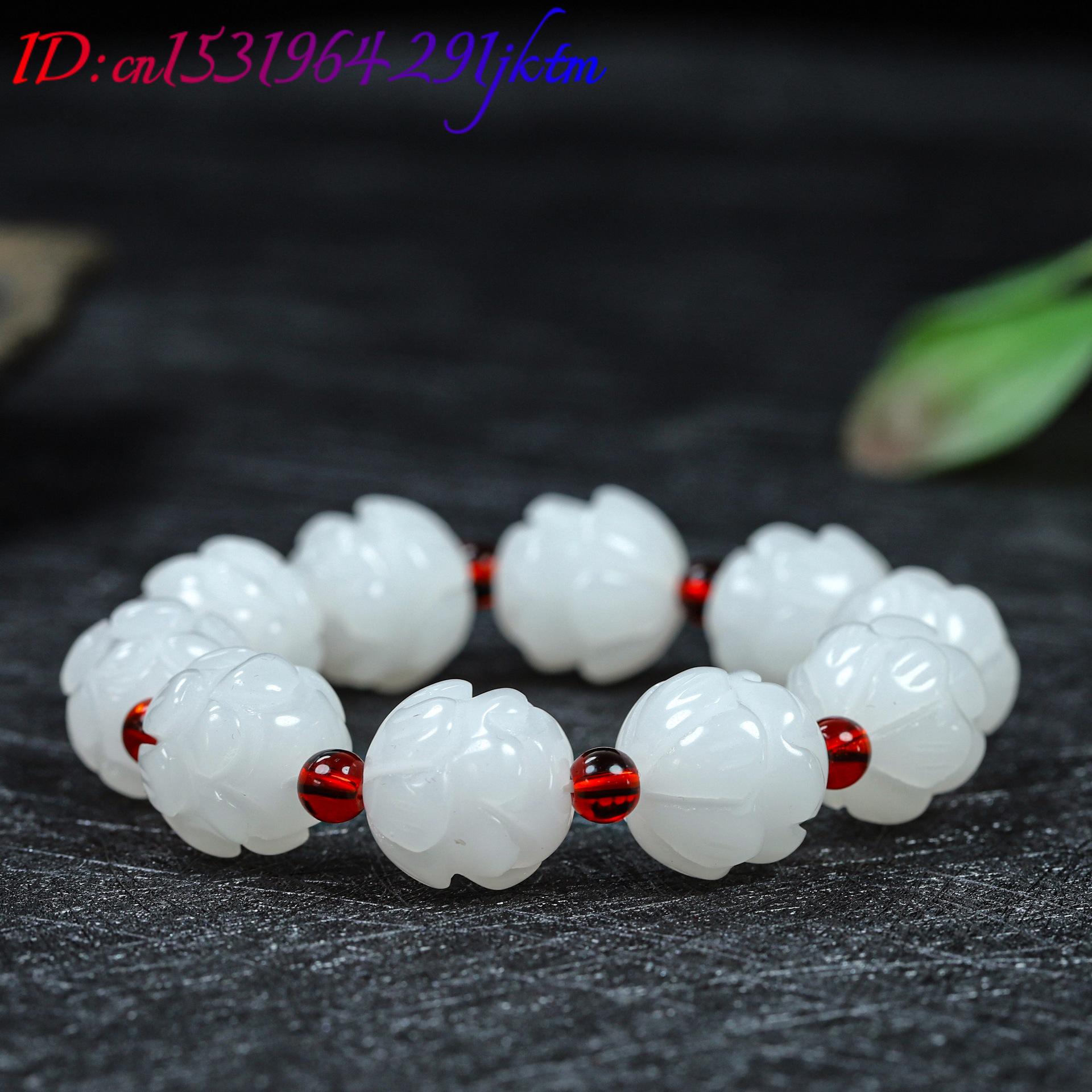 White Real Jade Lotus Bracelet - đánh giá và giá Women'S Accessories