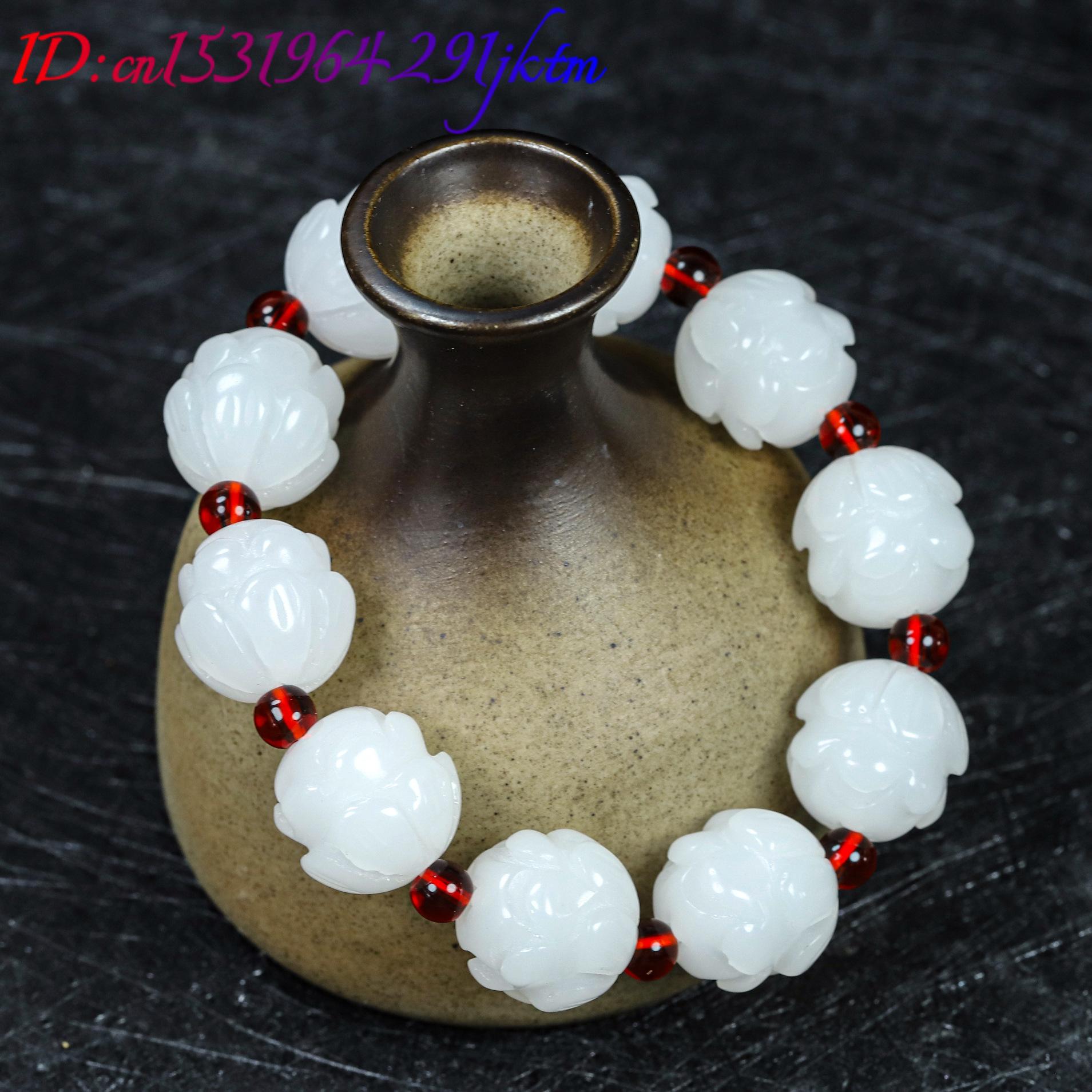 White Real Jade Lotus Bracelet - đánh giá và giá Women'S Accessories