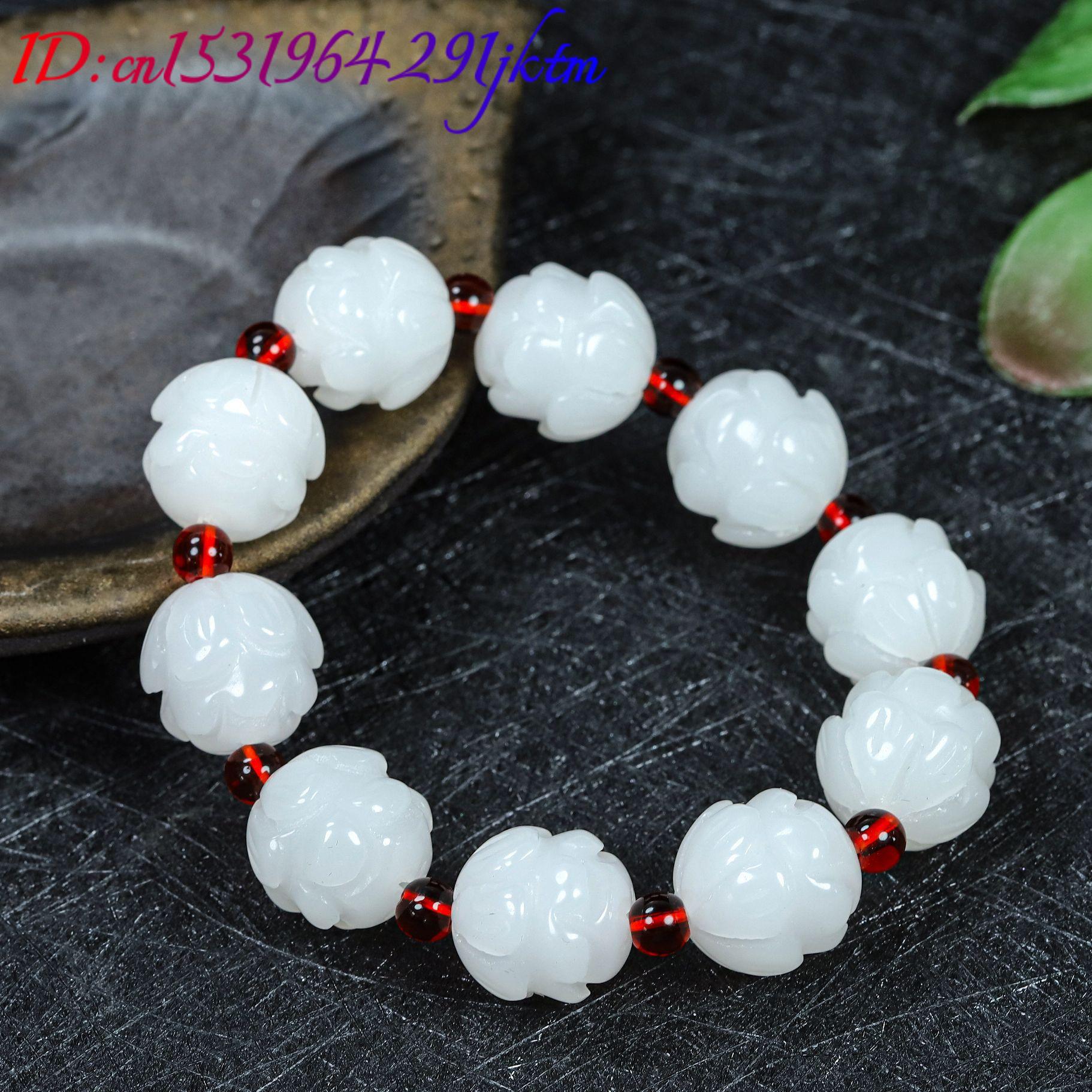 White Real Jade Lotus Bracelet - đánh giá và giá Women'S Accessories