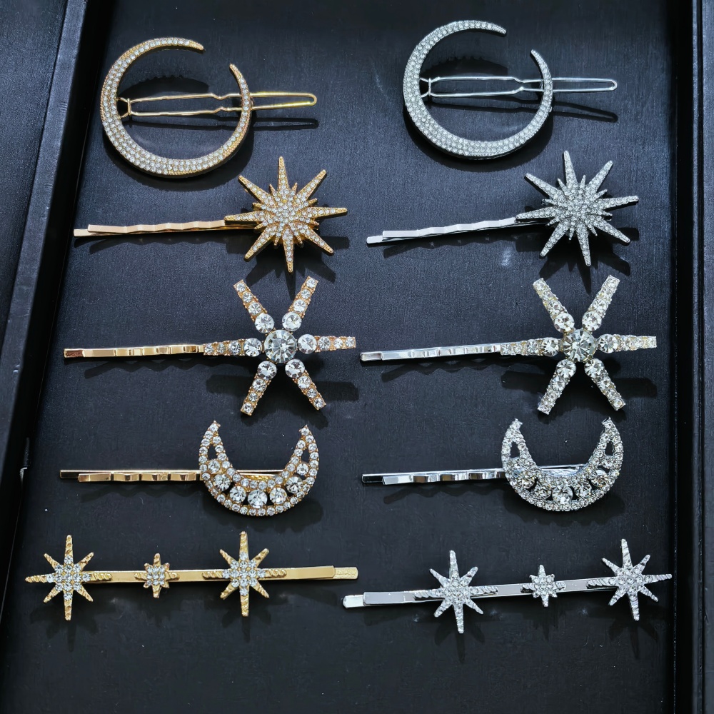 3/4 pcs set Crystal Star Hairp - đánh giá và giá Women Accessories On Sale