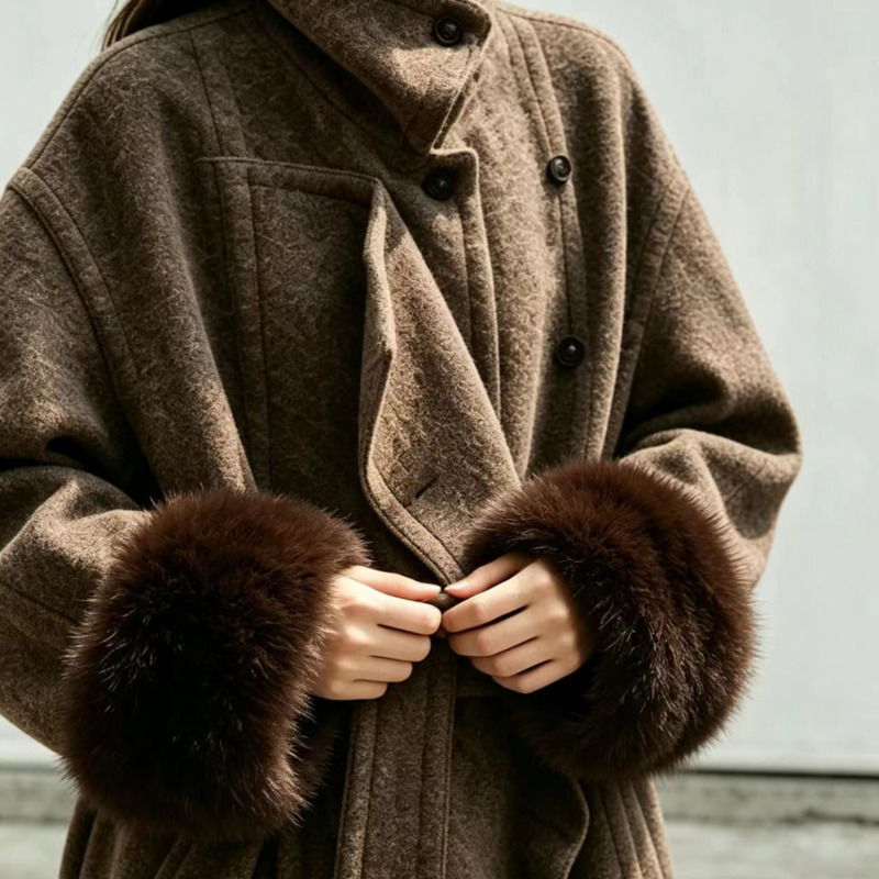 Ladies fox fur Arm Warmers Set - đánh giá và giá Women'S Winter Accessories Set