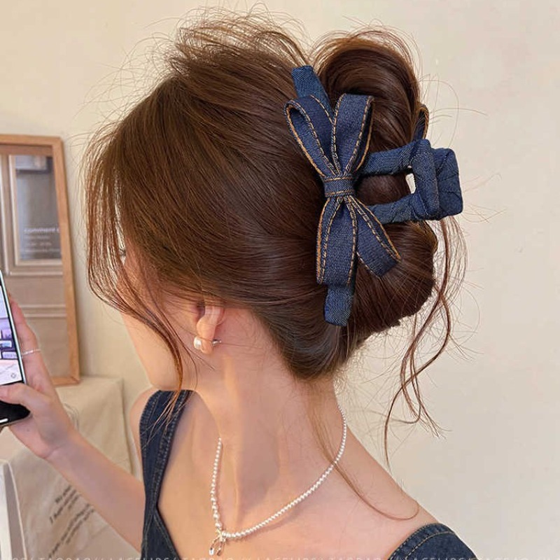 Autumn Winter Denim Bow Hair C - đánh giá và giá Women'S Winter Accessories Set