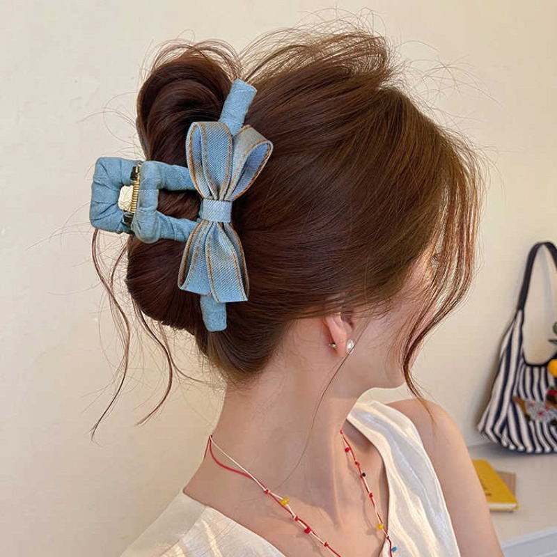 Autumn Winter Denim Bow Hair C - đánh giá và giá Women'S Winter Accessories Set