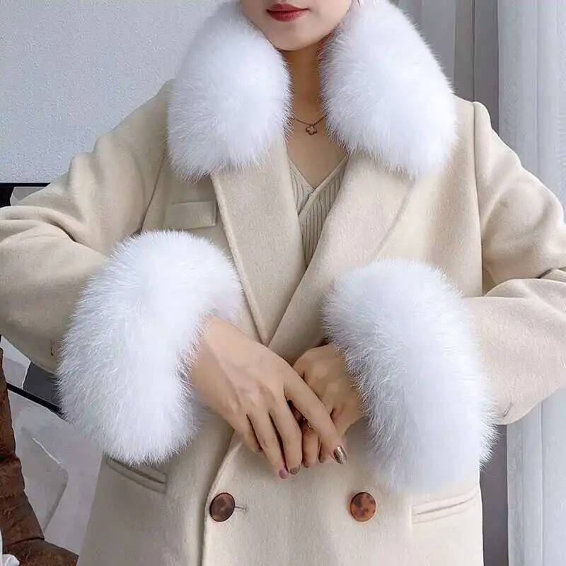 Winter Real Fur Collar And Cuf - đánh giá và giá Women'S Winter Accessories Set